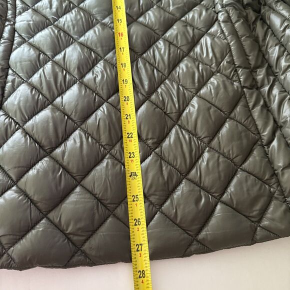 NOIZE Stella Vegan Hooded Quilted Lightweight Puffer‎ Jacket Olive Green Size XL - Picture 12 of 14